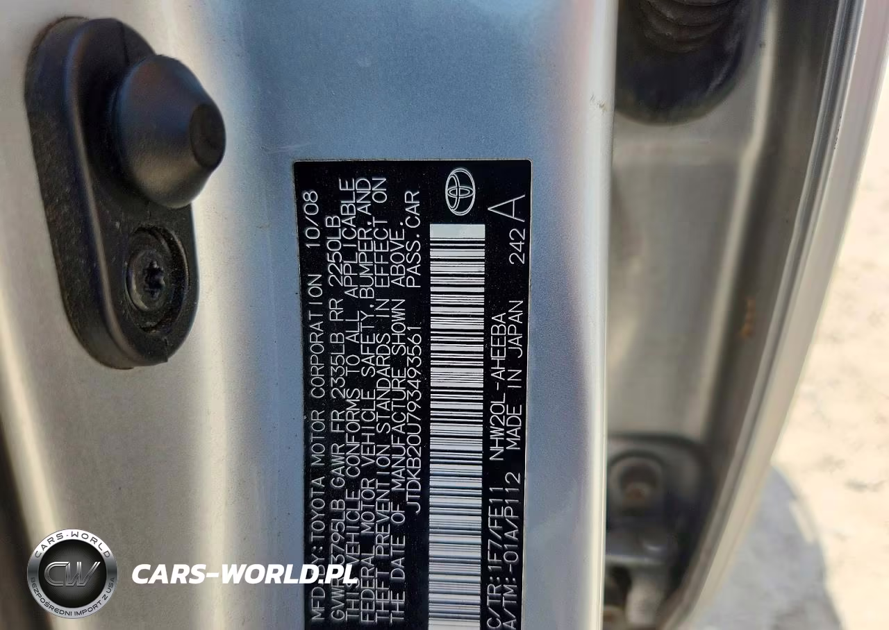 2009 Toyota Prius Base VIN:JTDKB20U793493561 - 12