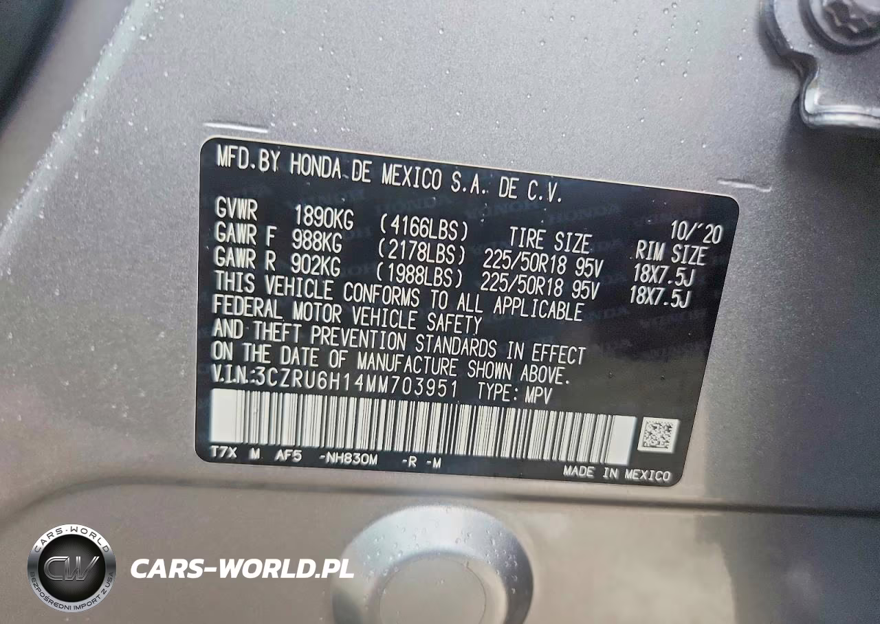 2021 Honda Hr-V Sport VIN:3CZRU6H14MM703951 - 13