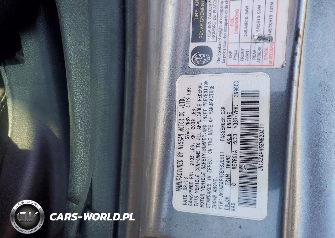 2014 Nissan 370Z Roadster Touring VIN:JN1AZ4FH5EM620411 - 12