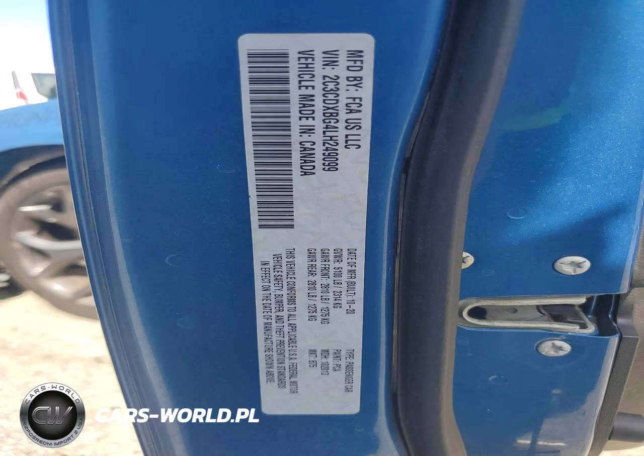 2020 Dodge Charger Sxt VIN:2C3CDXBG4LH249099 - 12
