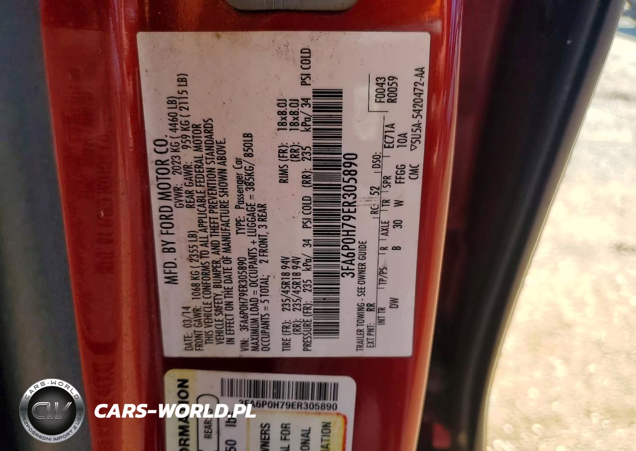 2014 Ford Fusion Se VIN:3FA6P0H79ER305890 - 13