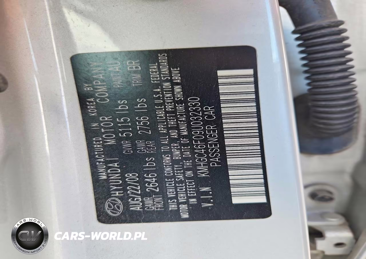 2009 Hyundai Genesis 4.6L VIN:KMHGC46F09U032330 - 12