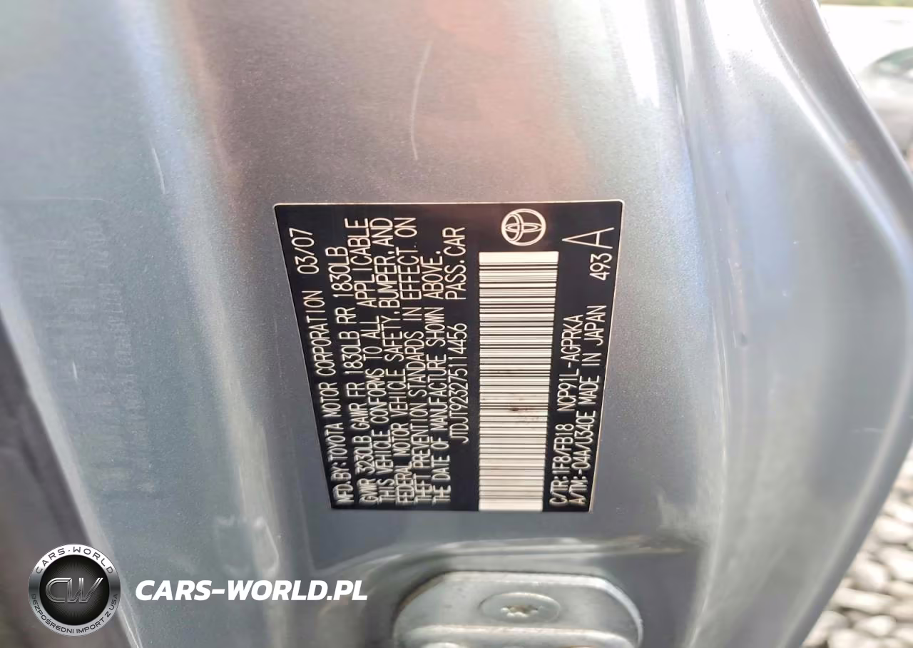 2007 Toyota Yaris Base VIN:JTDJT923275114456 - 12