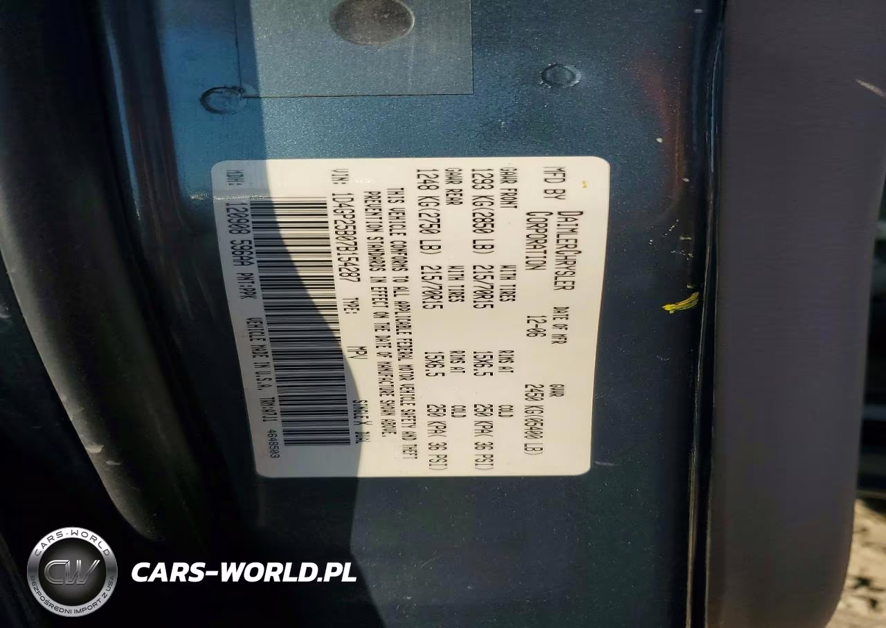 2007 Dodge Caravan Se VIN:1D4GP25B07B154287 - 13