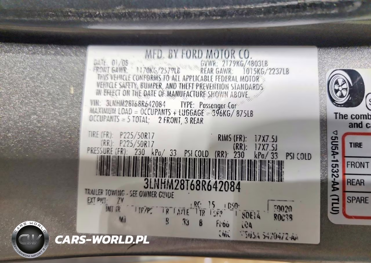 2008 Lincoln Mkz VIN:3LNHM28T68R642084 - 12