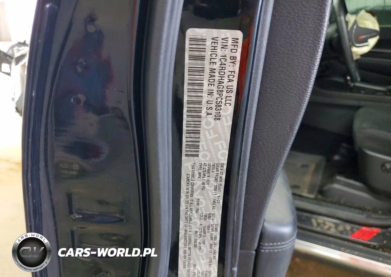 2023 Dodge Durango Sxt VIN:1C4RDHAG8PC583108 - 13