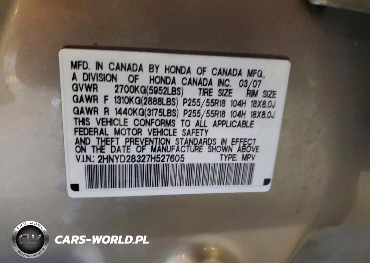 2007 Acura Mdx Technology VIN:2HNYD28327H527605 - 13
