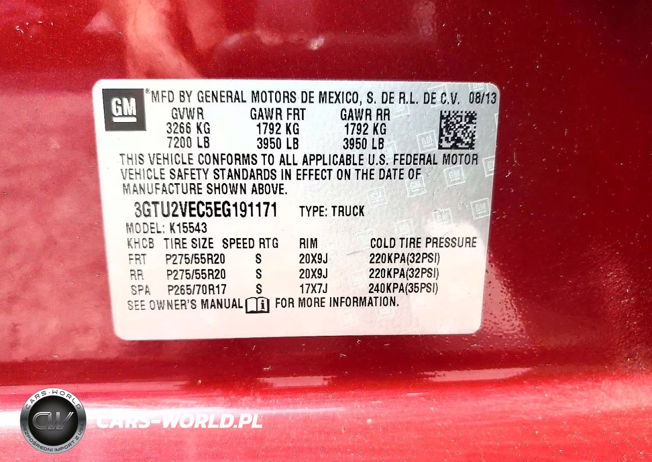 2014 GMC Sierra K1500 Slt VIN:3GTU2VEC5EG191171 - 12