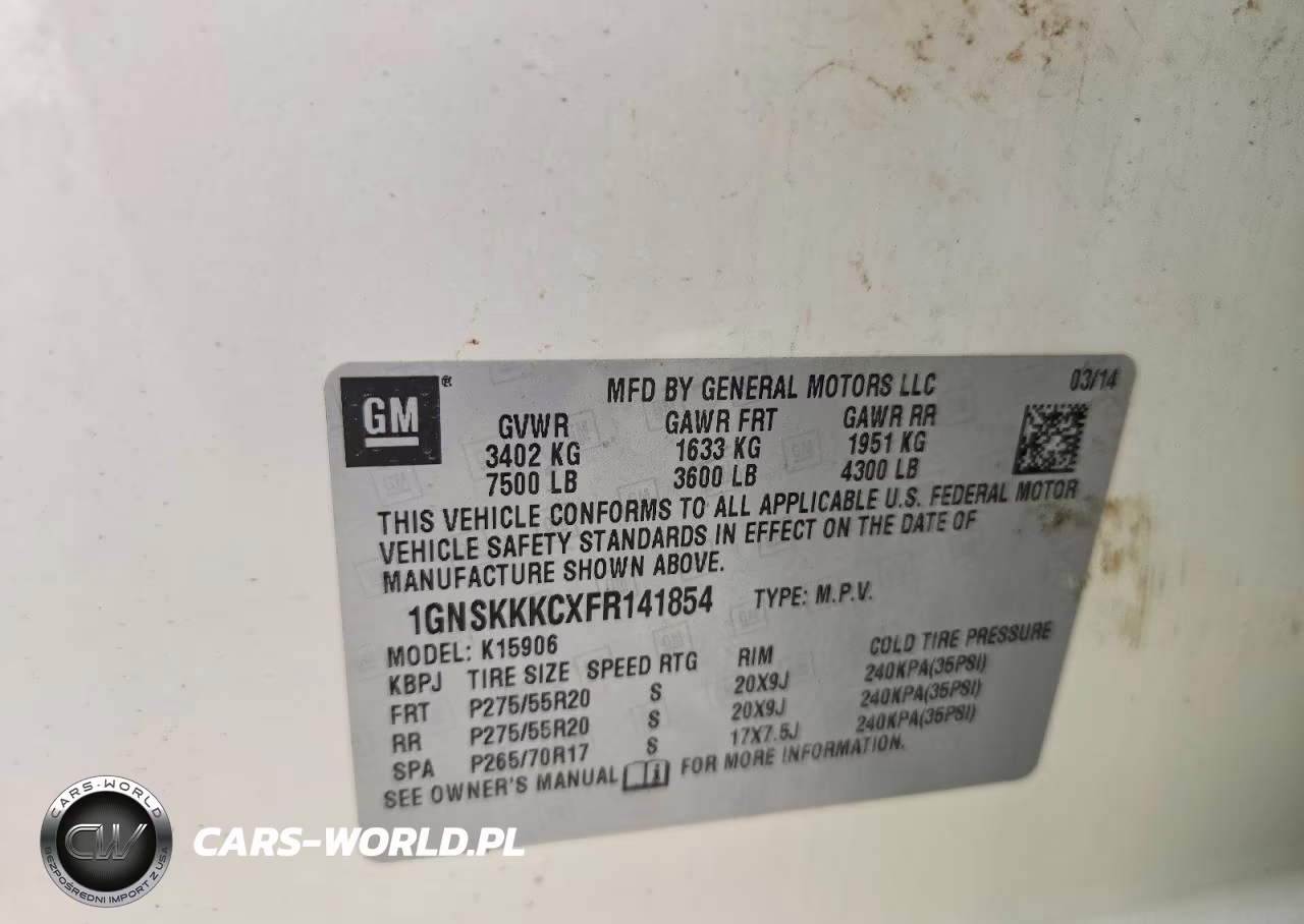 2015 Chevrolet Suburban K1500 Ltz VIN:1GNSKKKCXFR141854 - 13