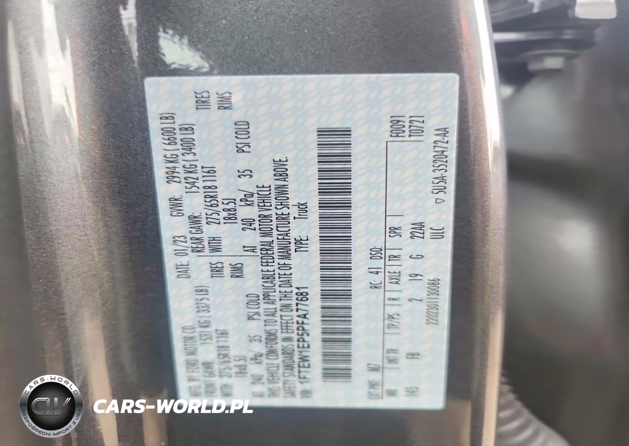 2023 Ford F150 Supercrew VIN:1FTEW1EP5PFA77681 - 12