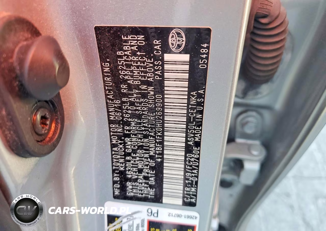 2017 Toyota Camry Le VIN:4T1BF1FK0HU269900 - 12