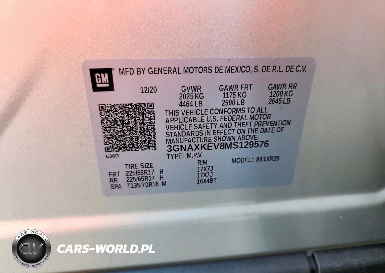 2021 Chevrolet Equinox Fwd Lt VIN:3GNAXKEV8MS129576 - 13
