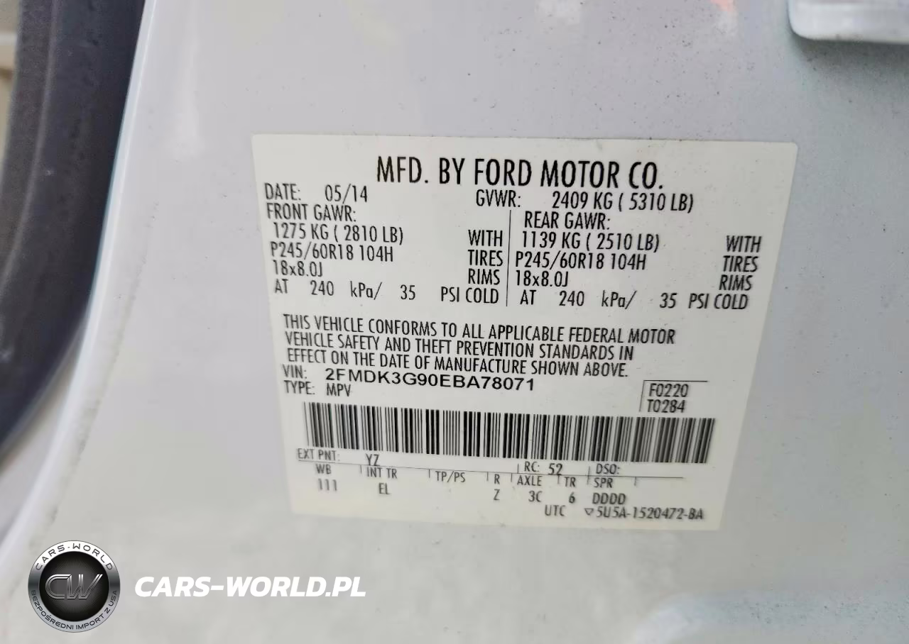 2014 Ford Edge Se VIN:2FMDK3G90EBA78071 - 13