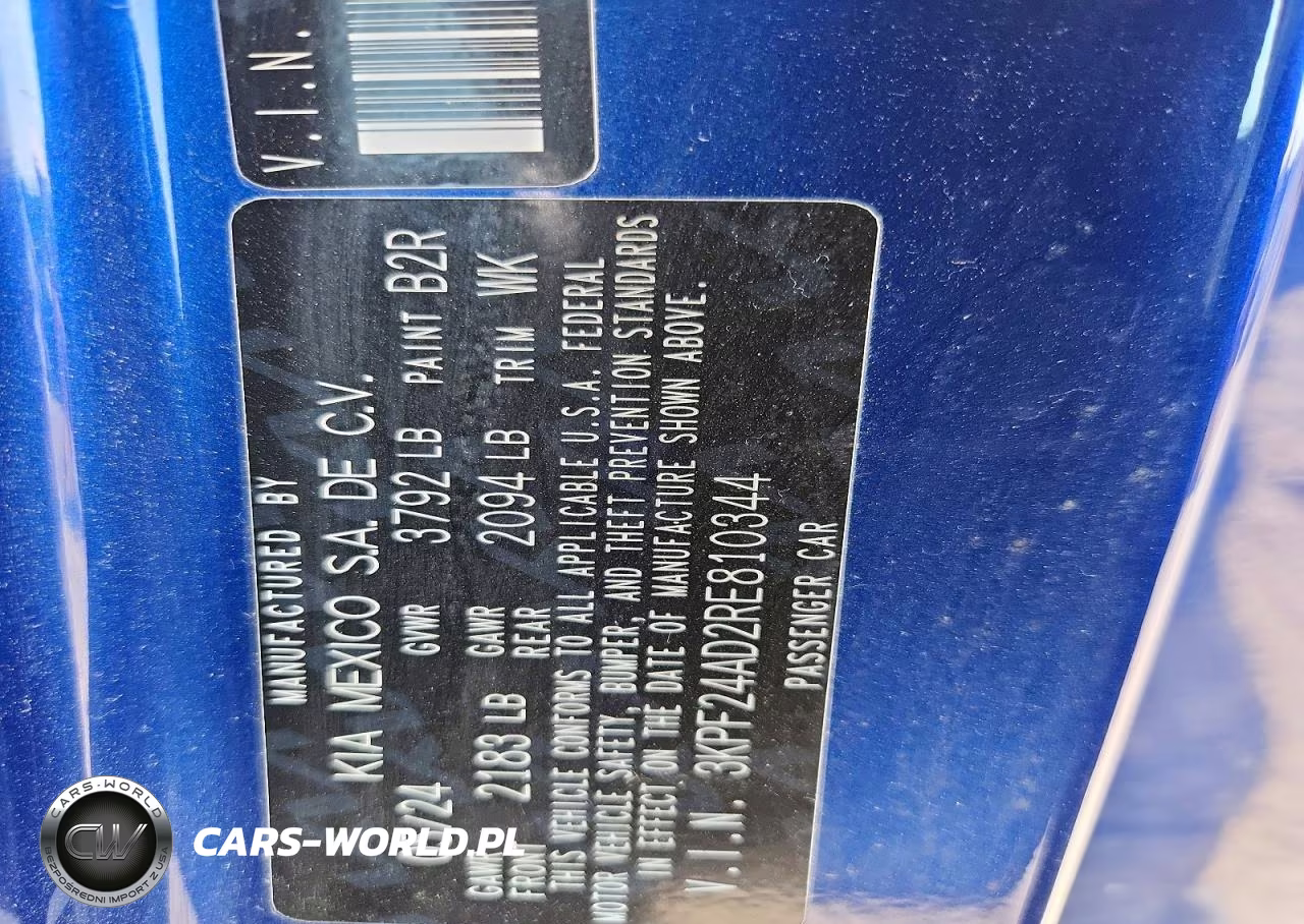 2024 Kia Forte Lxs VIN:3KPF24AD2RE810344 - 12
