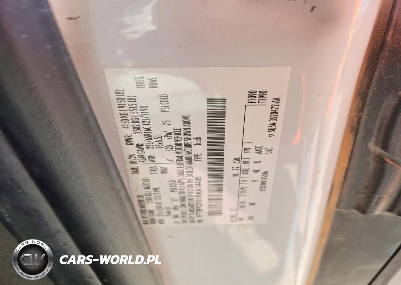 2024 Ford Transit T-250 VIN:1FTBR2X81RKA14495 - 14