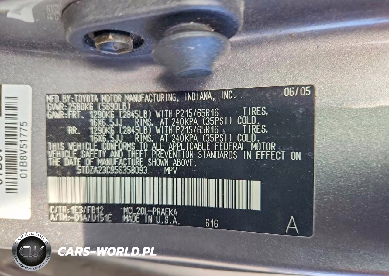 2005 Toyota Sienna Le 8 Passenger VIN:5TDZA23C95S358093 - 13