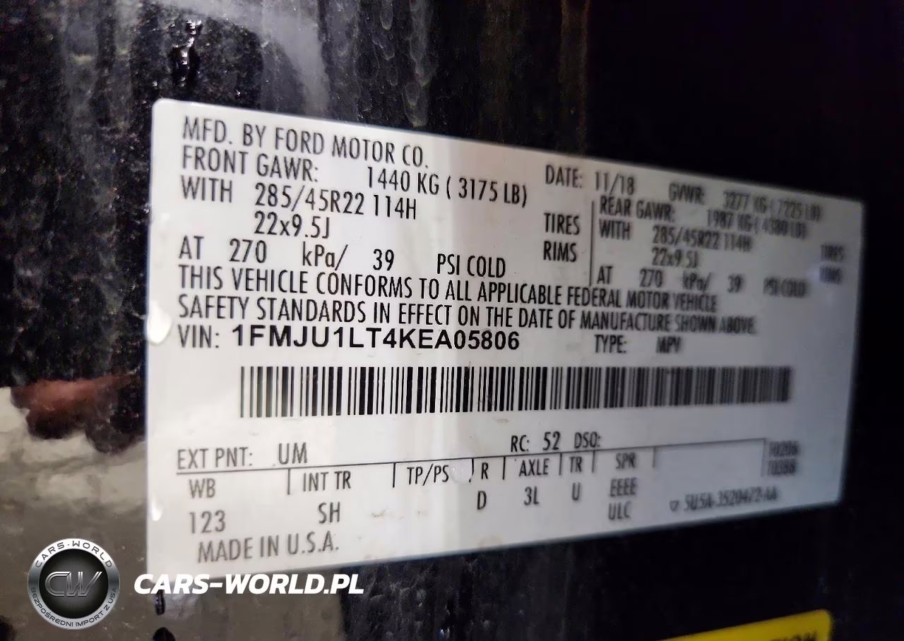 2019 Ford Expedition Platinum VIN:1FMJU1LT4KEA05806 - 14