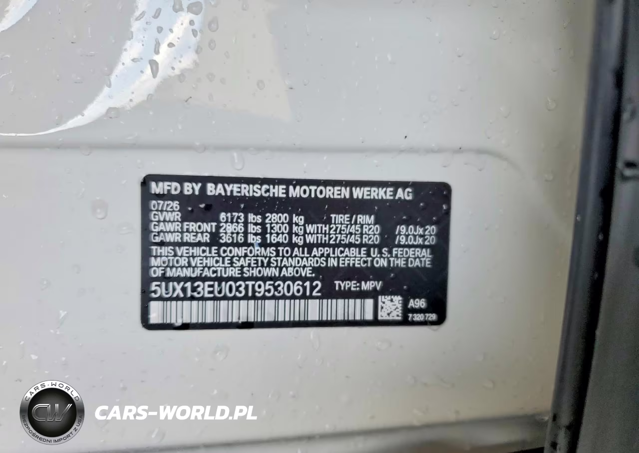 2026 BMW X5 Sdrive 40I VIN:5UX13EU03T9530612 - 12