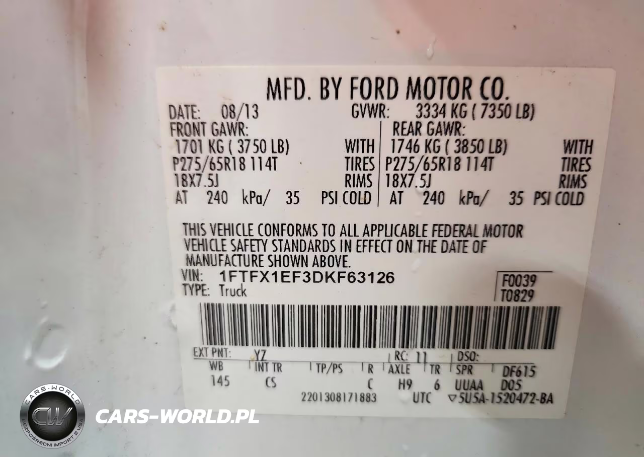 2013 Ford F150 Super Cab VIN:1FTFX1EF3DKF63126 - 12