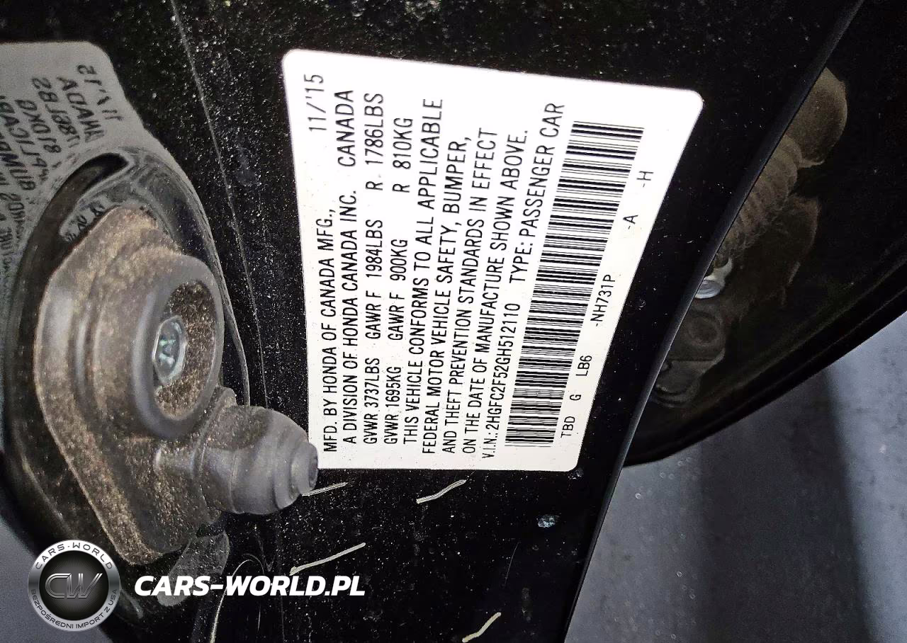 2016 Honda Civic Lx VIN:2HGFC2F52GH512110 - 12