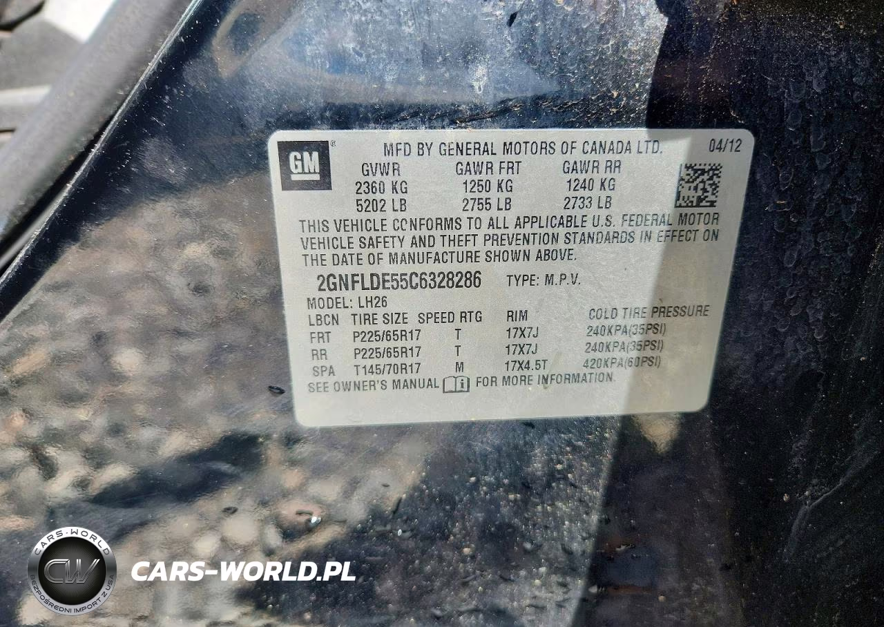 2012 Chevrolet Equinox Lt VIN:2GNFLDE55C6328286 - 13