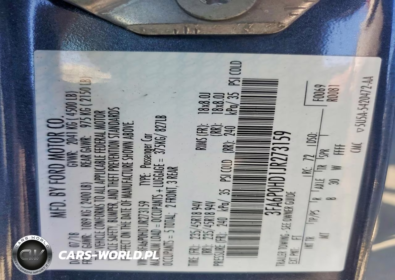 2018 Ford Fusion Se VIN:3FA6P0HD1JR273159 - 13