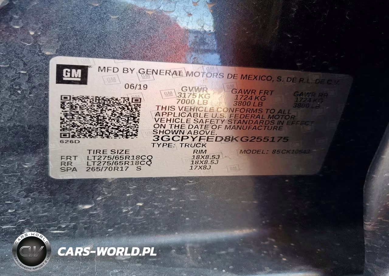 2019 Chevrolet Silverado K1500 Lt Trail Boss VIN:3GCPYFED8KG255175 - 12