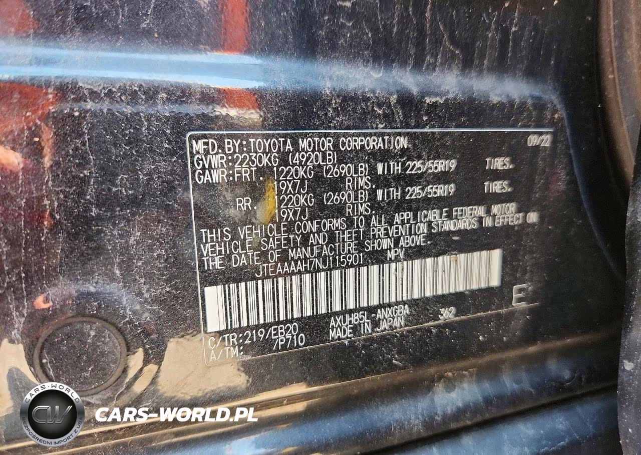 2022 Toyota Venza Xle VIN:JTEAAAAH7NJ115901 - 13