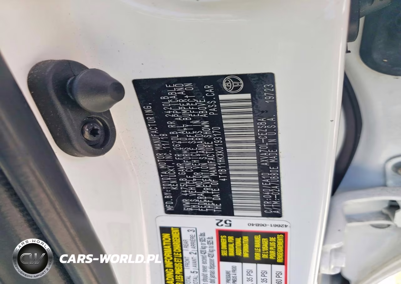 2019 Toyota Camry Se VIN:4T1B11HKXKU193170 - 13