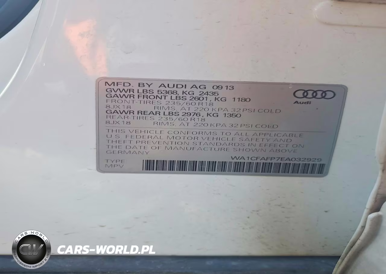 2014 Audi Q5 Premium VIN:WA1CFAFP7EA032929 - 13