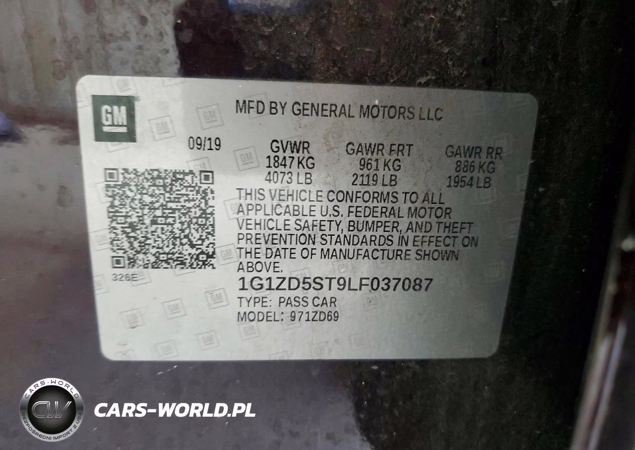 2020 Chevrolet Malibu Lt VIN:1G1ZD5ST9LF037087 - 12