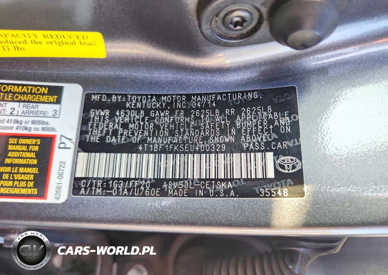 2014 Toyota Camry Se VIN:4T1BF1FK5EU400329 - 12