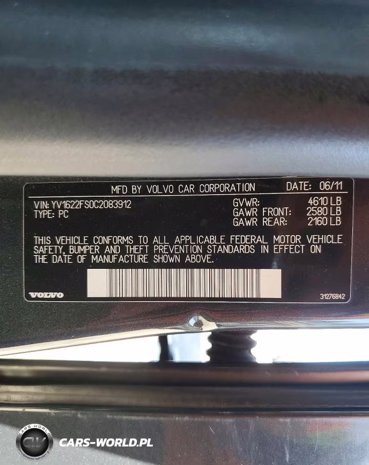 2012 Volvo S60 T5 VIN:YV1622FS0C2083912 - 12