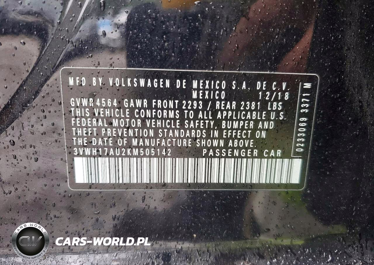 2019 Volkswagen Golf Alltrack S VIN:3VWH17AU2KM505142 - 13