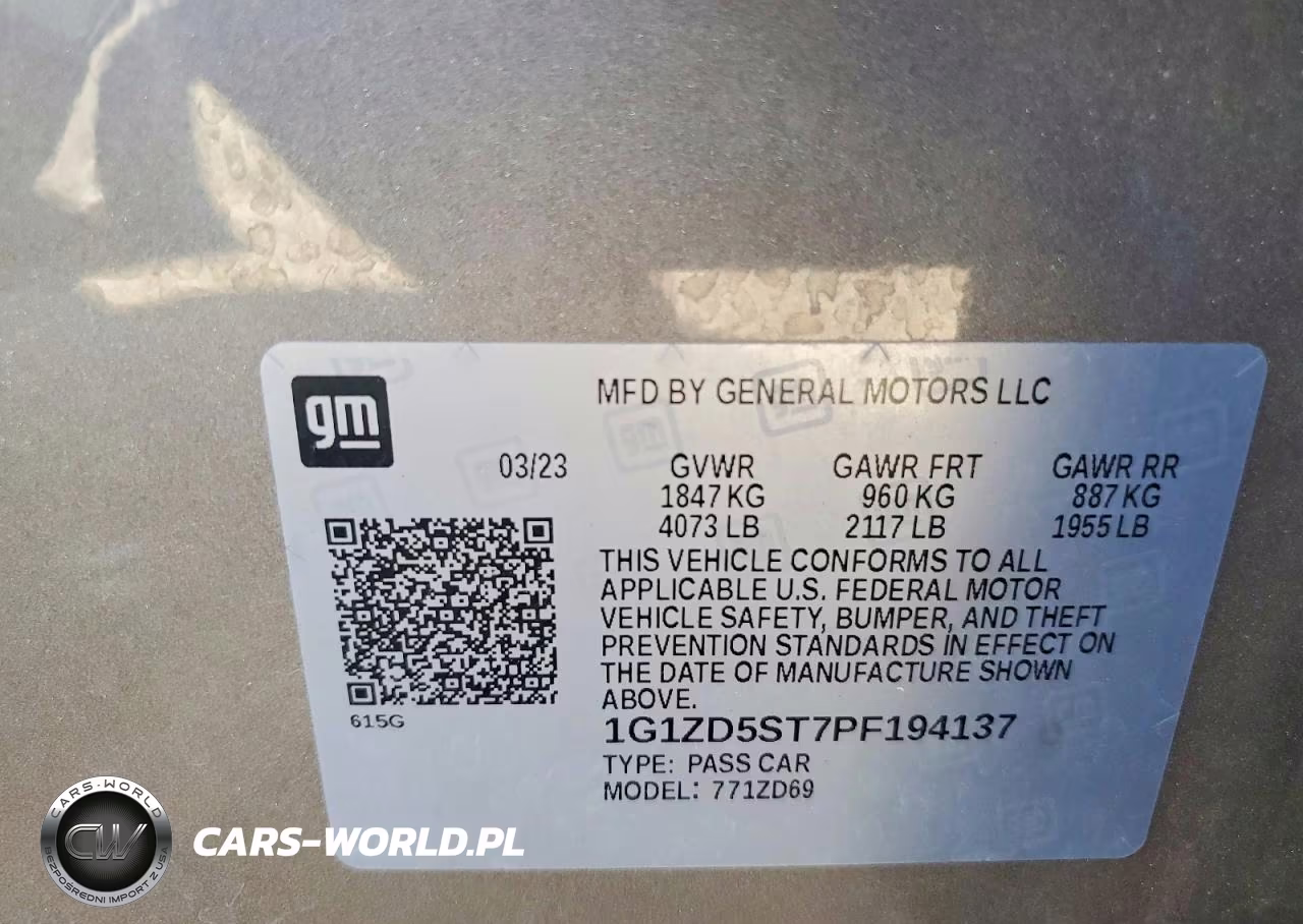 2023 Chevrolet Malibu Lt VIN:1G1ZD5ST7PF194137 - 12