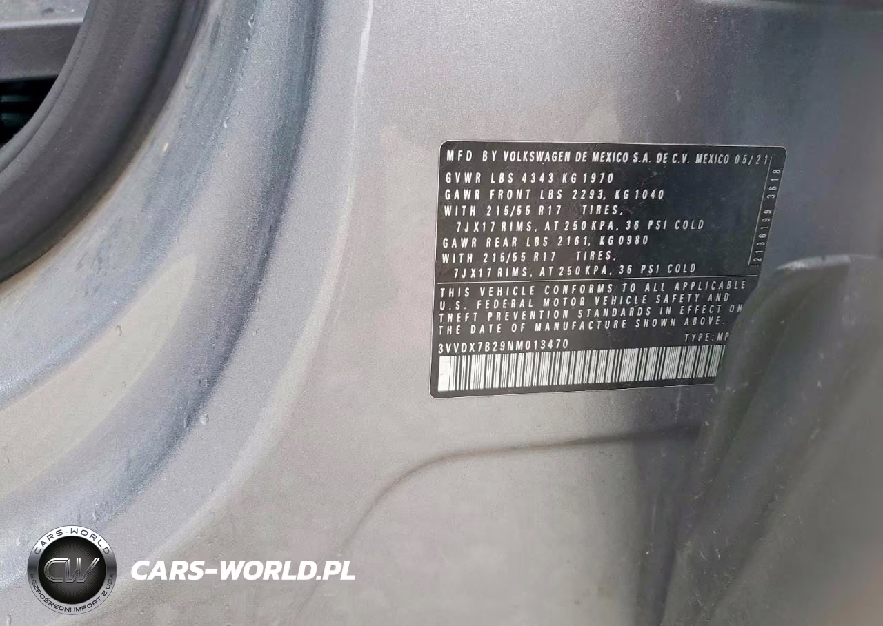 2022 Volkswagen Taos S VIN:3VVDX7B29NM013470 - 14