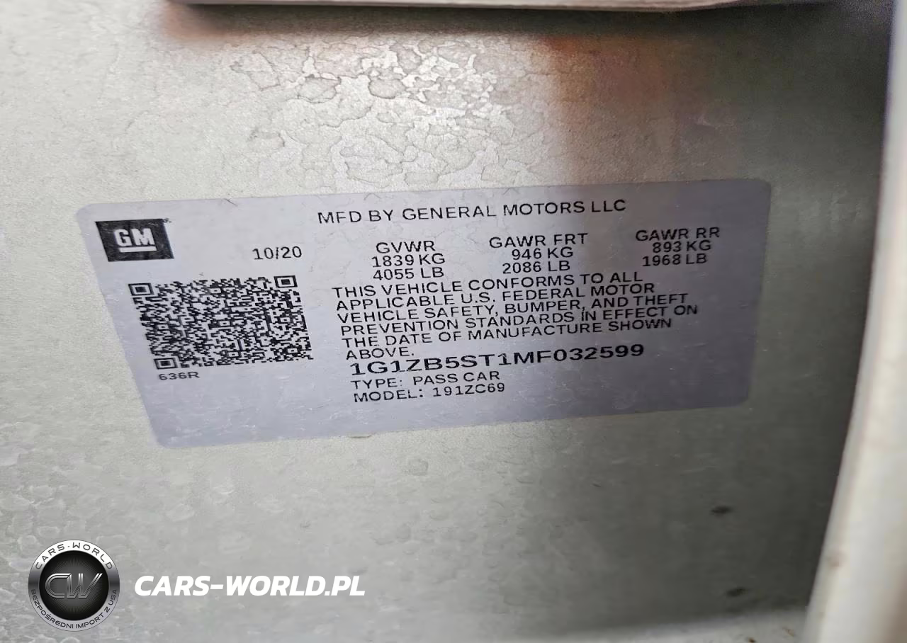 2021 Chevrolet Malibu Ls VIN:1G1ZB5ST1MF032599 - 12