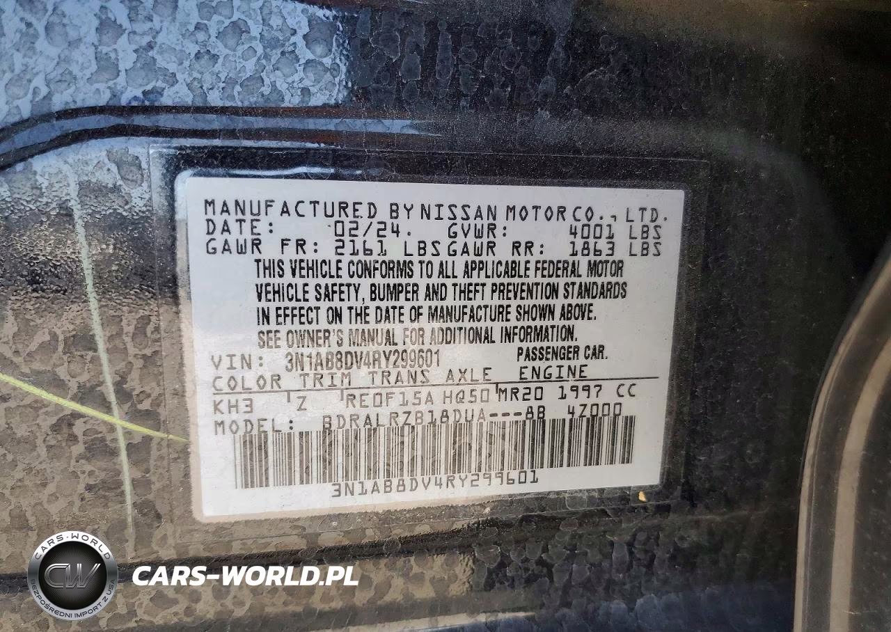 2024 Nissan Sentra Sr VIN:3N1AB8DV4RY299601 - 12