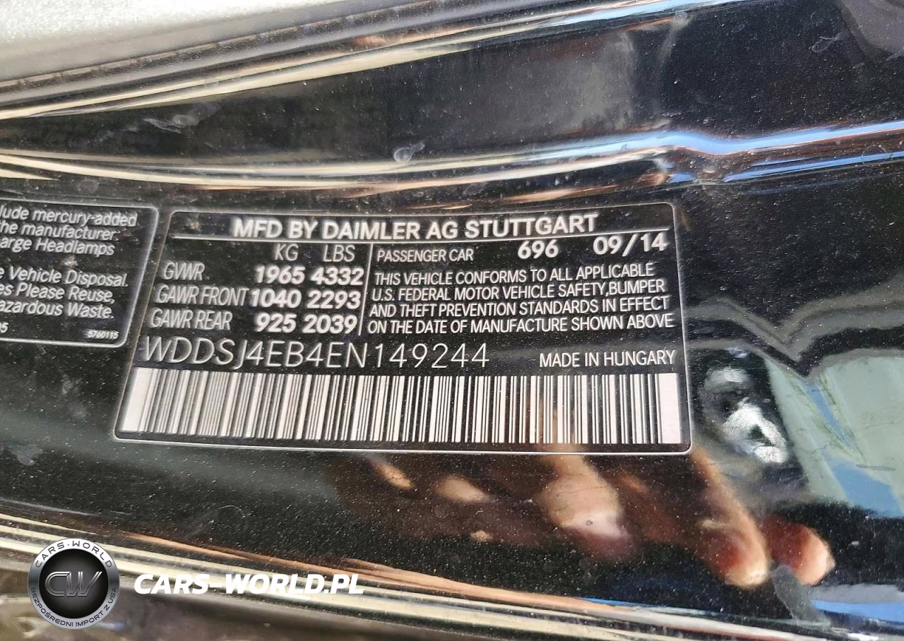 2014 Mercedes-Benz Cla 250 VIN:WDDSJ4EB4EN149244 - 12