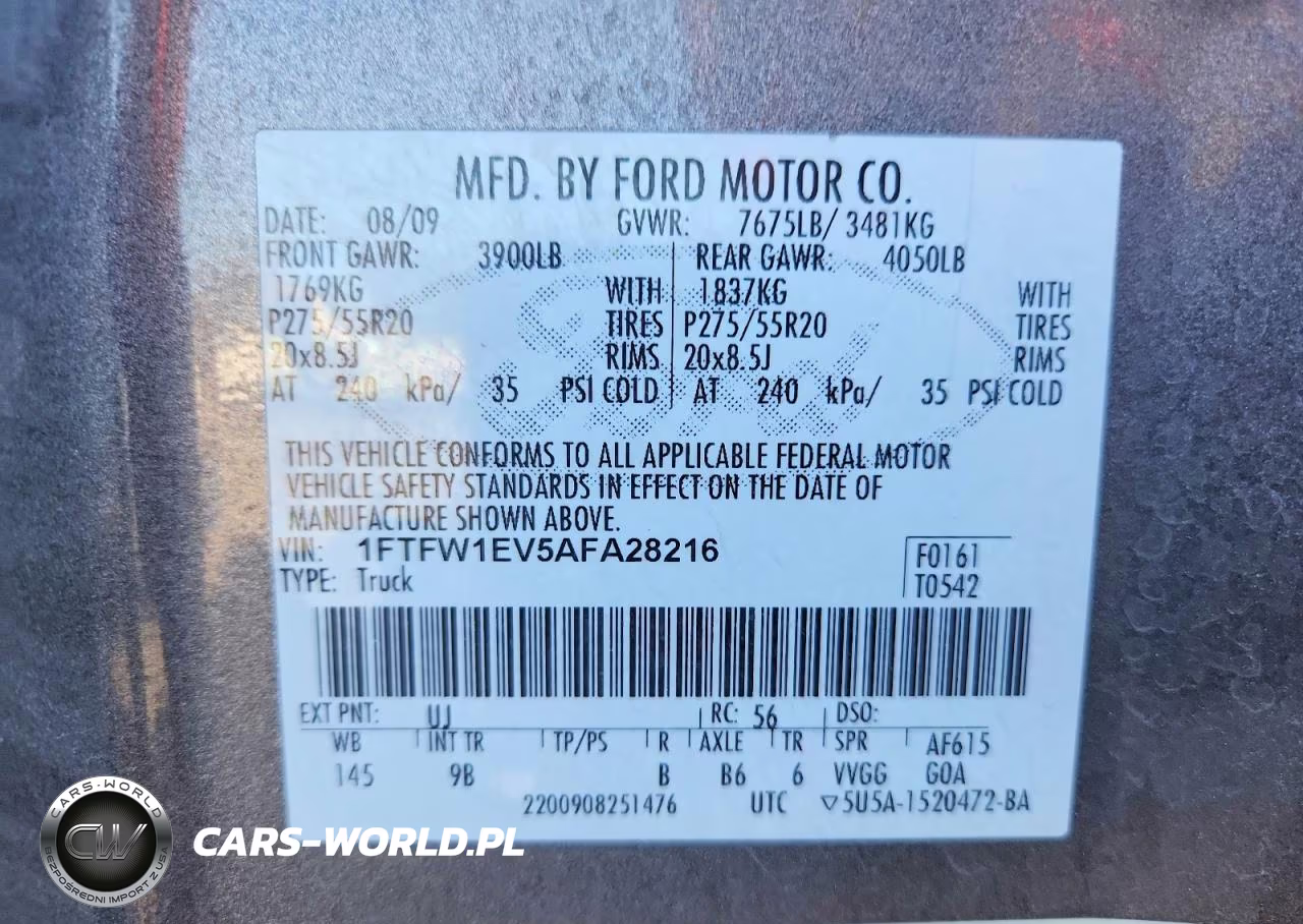 2010 Ford F150 Supercrew VIN:1FTFW1EV5AFA28216 - 12