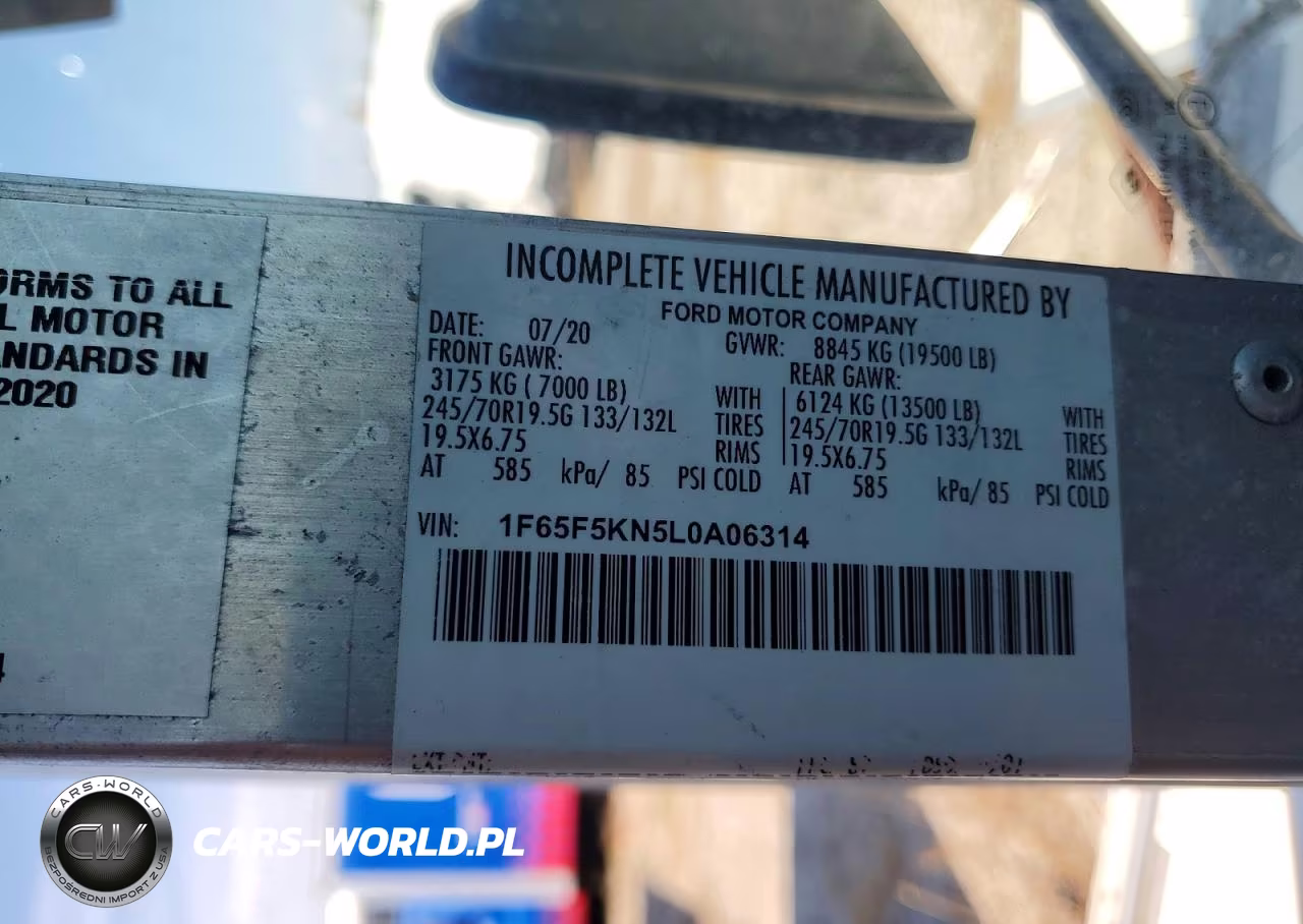 2020 Ford F59 Delivery Van VIN:1F65F5KN5L0A06314 - 13