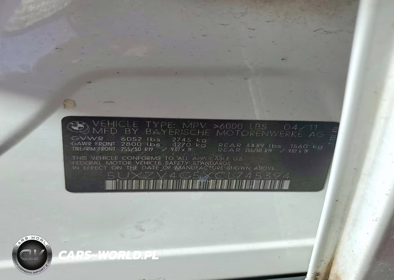 2012 BMW X5 xDrive35I VIN:5UXZV4C5XCL745394 - 12