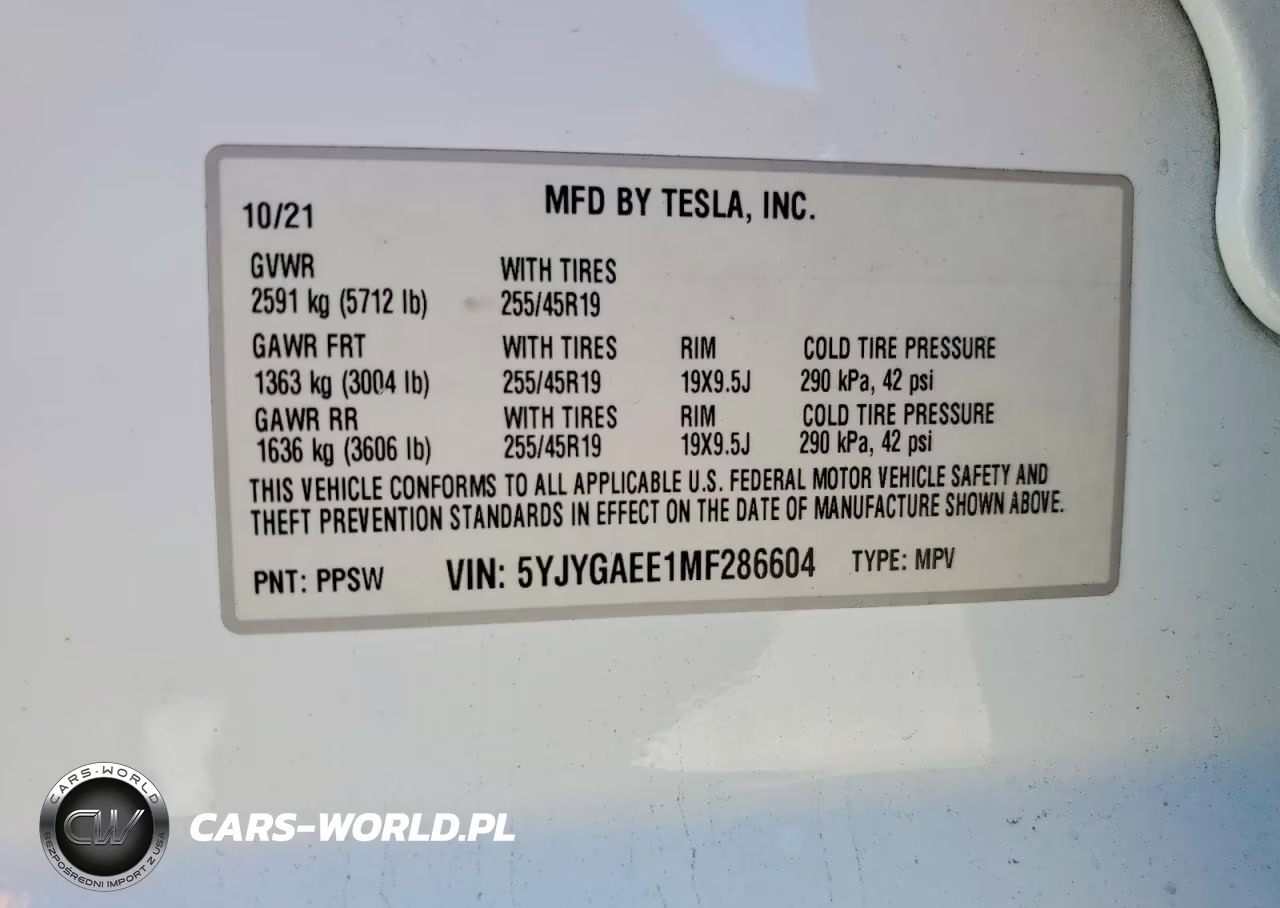2021 Tesla Model Y VIN:5YJYGAEE1MF286604 - 14