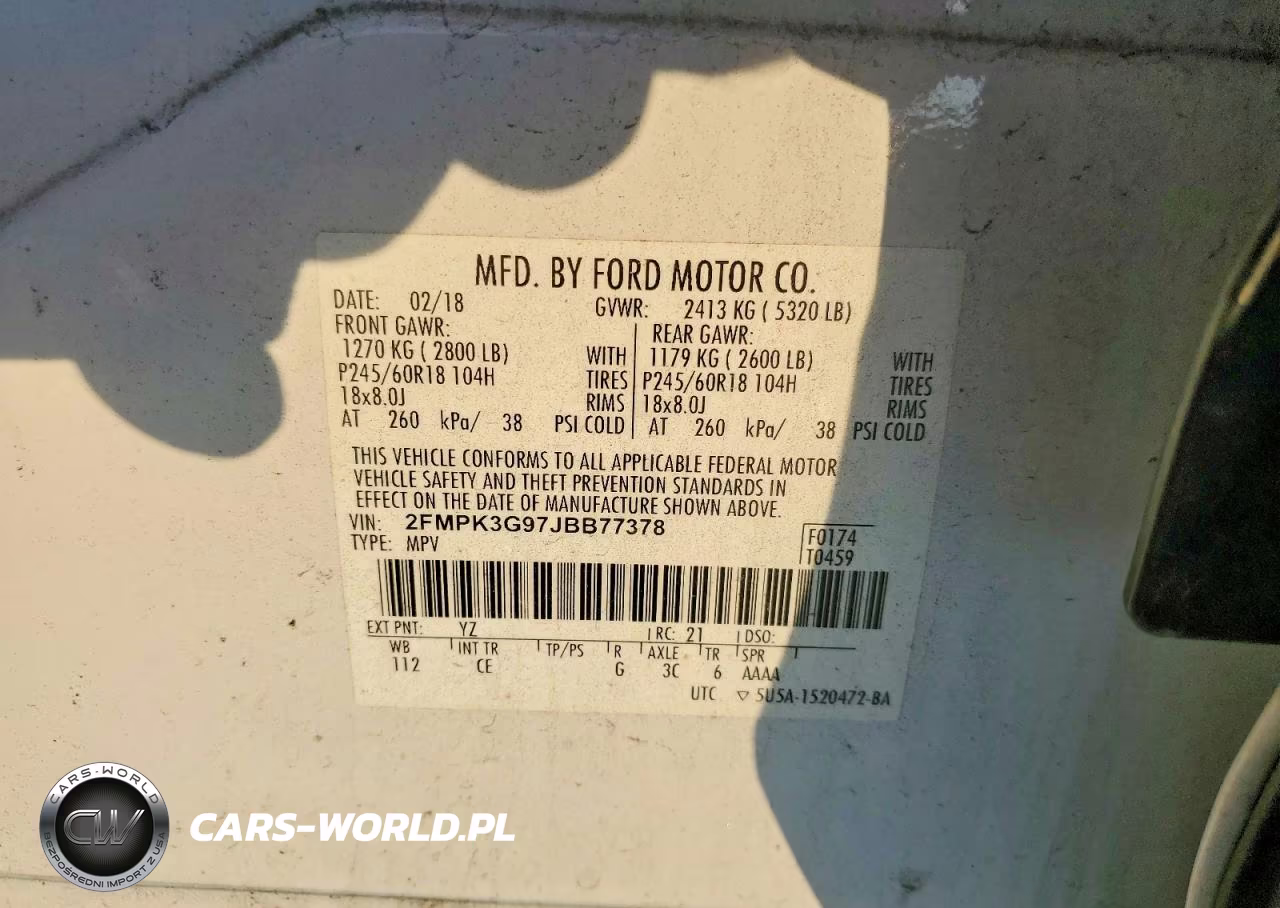 2018 Ford Edge Se VIN:2FMPK3G97JBB77378 - 12
