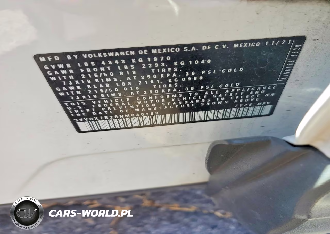 2022 Volkswagen Taos Se VIN:3VVRX7B26NM040258 - 13