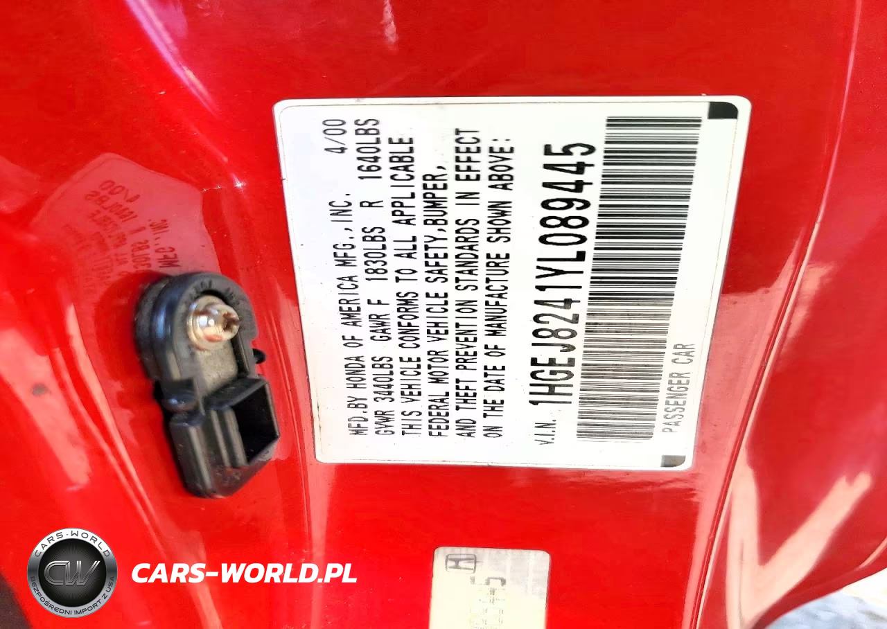 2000 Honda Civic Ex VIN:1HGEJ8241YL089445 - 12