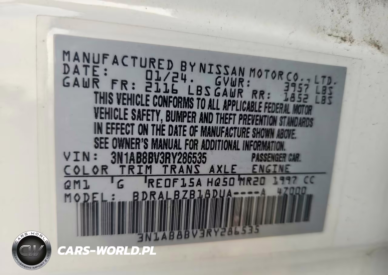2024 Nissan Sentra S VIN:3N1AB8BV3RY286535 - 12