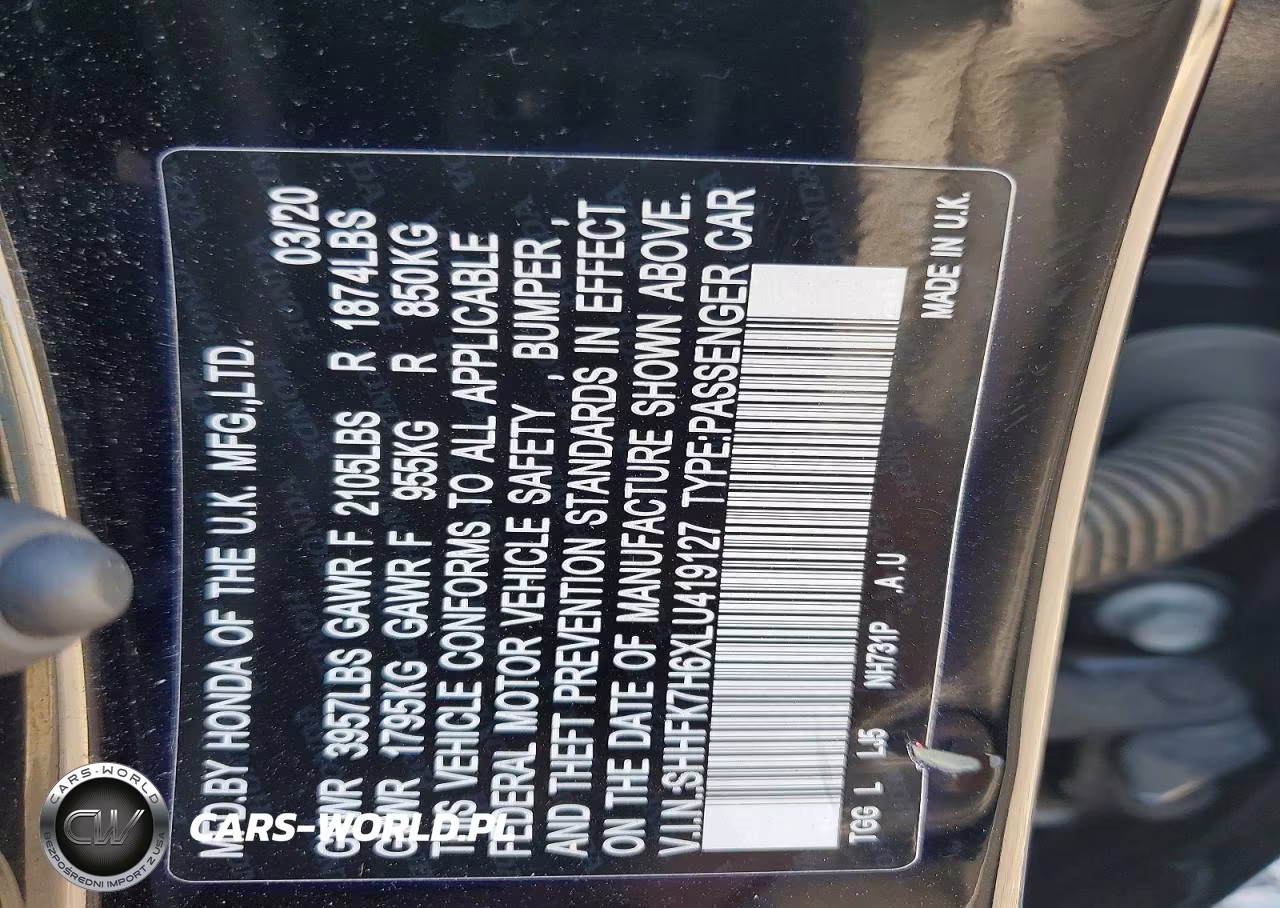 2020 Honda Civic Ex VIN:SHHFK7H6XLU419127 - 12