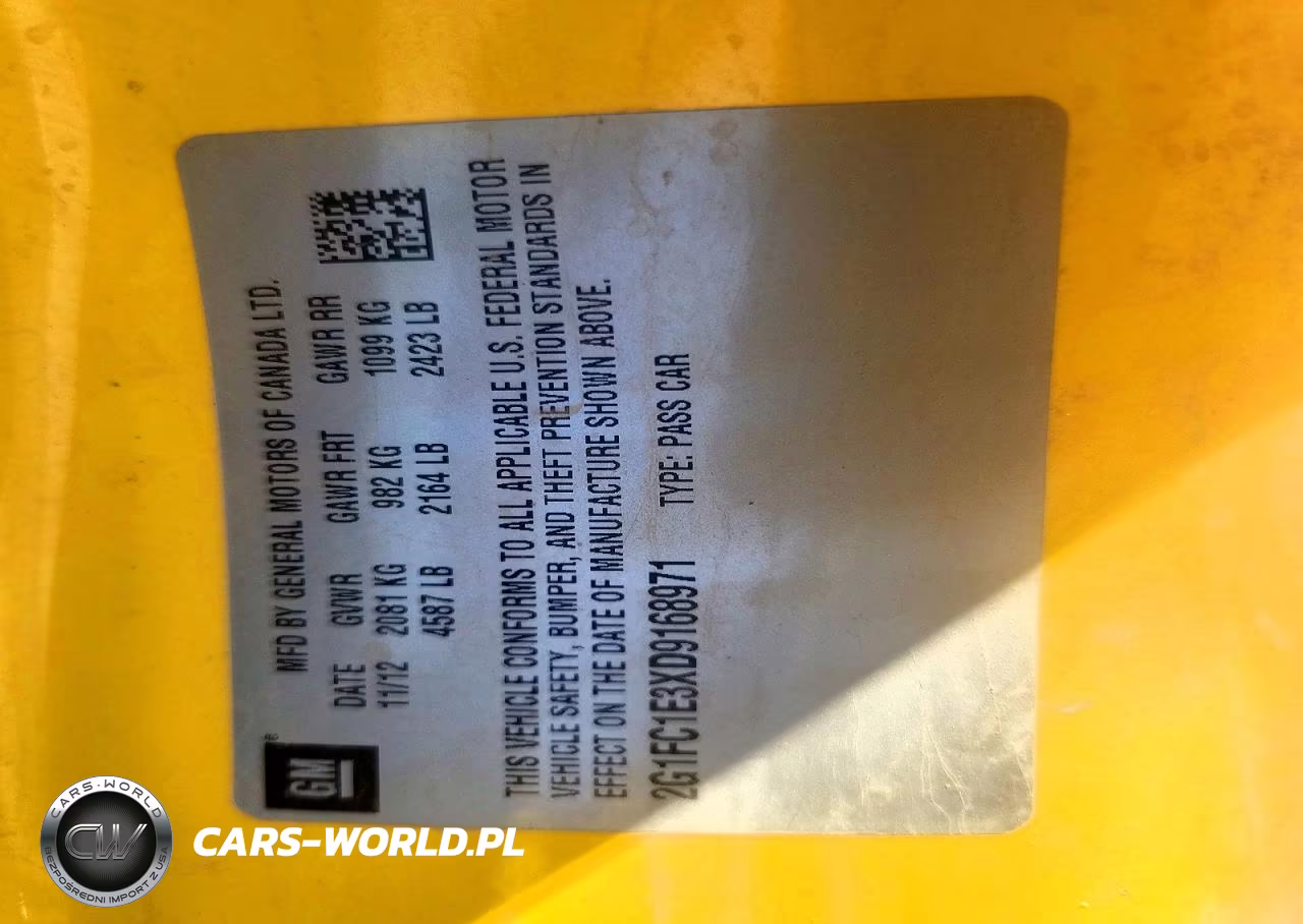2013 Chevrolet Camaro Lt VIN:2G1FC1E3XD9168971 - 12