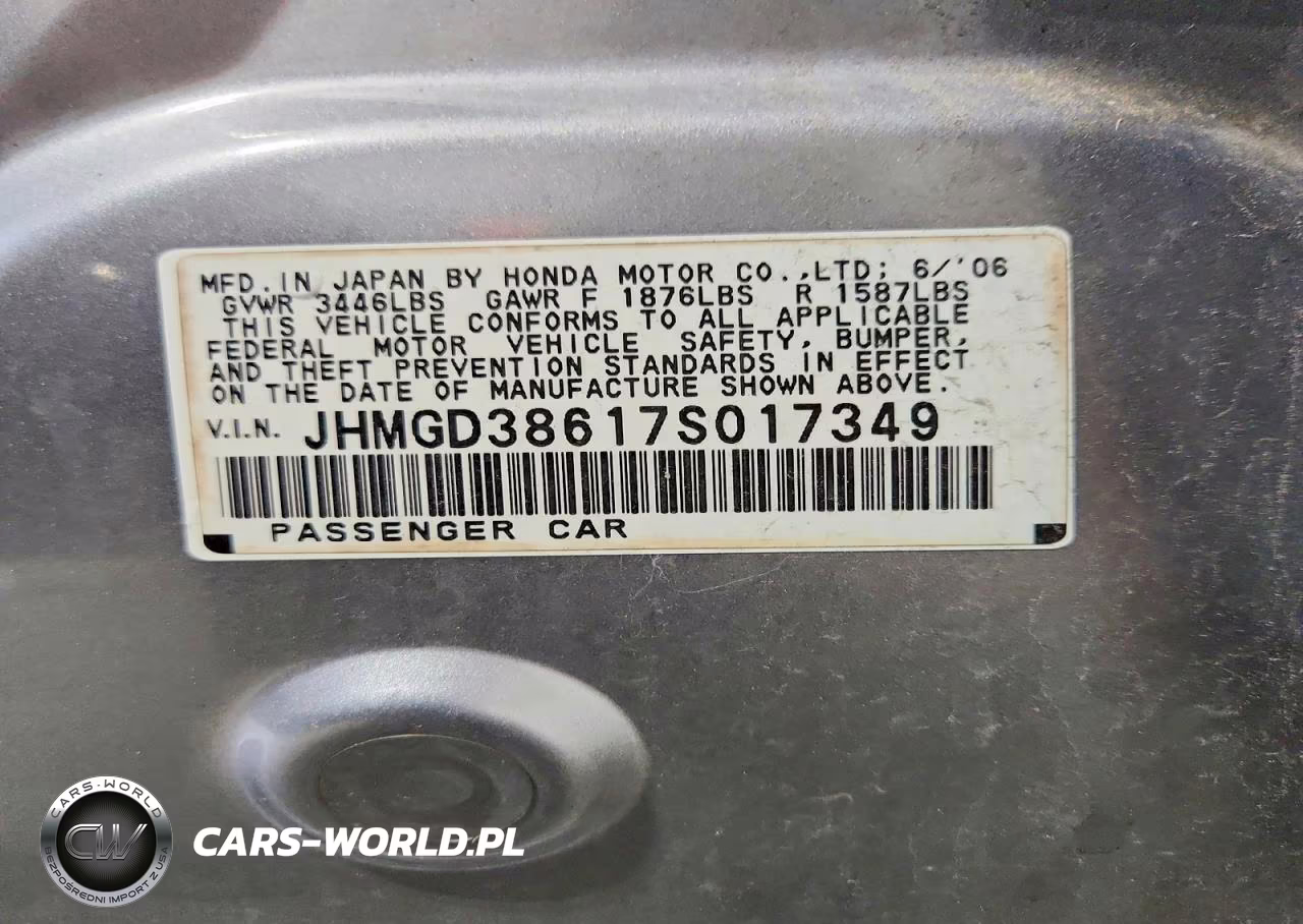 2007 Honda Fit S VIN:JHMGD38617S017349 - 12